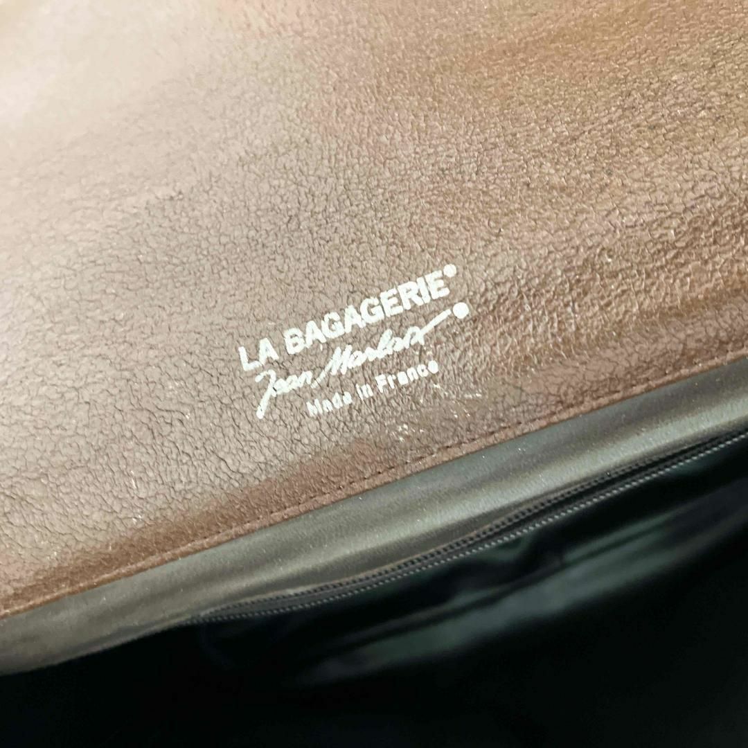 LA BAGAGERIE(ラバガジェリー)の美品✨LABAGAGERIEラバガジェリーショルダーバッグハンドバッグブラウン茶 レディースのバッグ(ショルダーバッグ)の商品写真