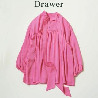 ドゥロワー(Drawer)のドゥロワー Drawer ボウタイブラウス ピンク 21AW(シャツ/ブラウス(長袖/七分))