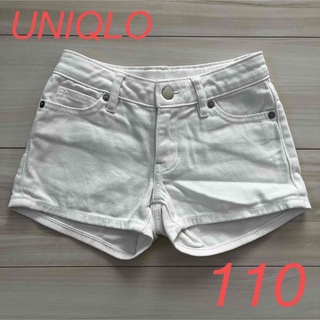 ユニクロ(UNIQLO)のUNIQLO 110サイズ　女の子　ショートパンツ　キッズ　ユニクロ　子供　白(パンツ/スパッツ)