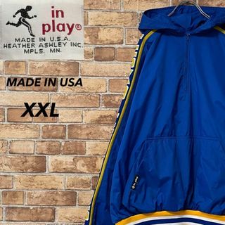 USA製　ヴィンテージ　アノラックパーカー　ビッグシルエット　ブルー　XXL(その他)