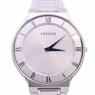 セイコー(SEIKO)のSEIKO セイコー クレドール シグノ 薄型ケース クォーツ メンズ 腕時計 シルバー文字盤 純正SSベルト GCAT985 / 8J80-0AM0(腕時計(アナログ))