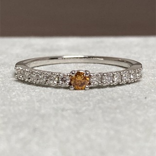 Pt950 オレンジダイヤモンドのリング　指輪(リング(指輪))