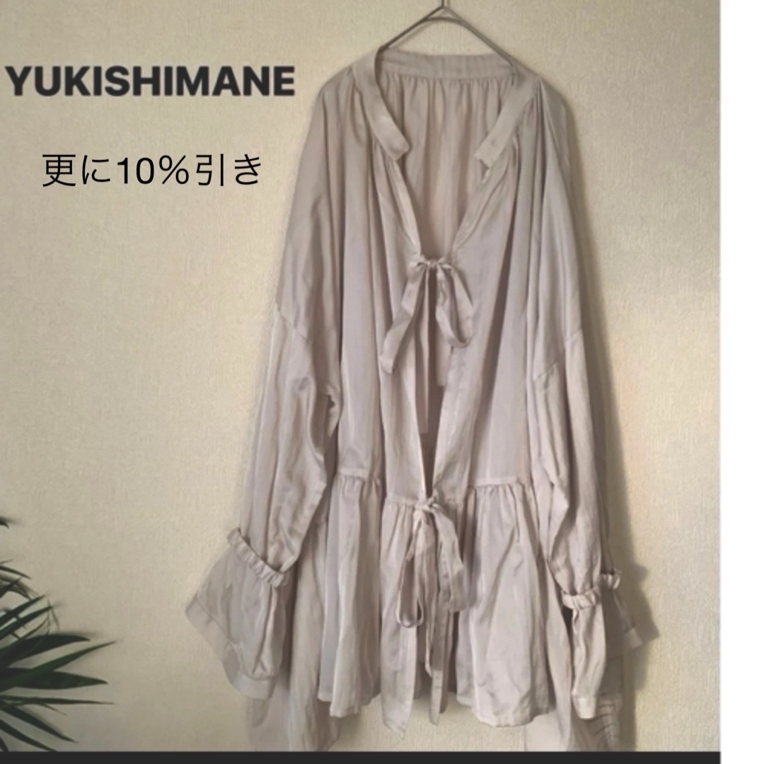 YUKISHIMANEユキシマネコットンオーバーシャツ　　グレー レディースのトップス(シャツ/ブラウス(長袖/七分))の商品写真