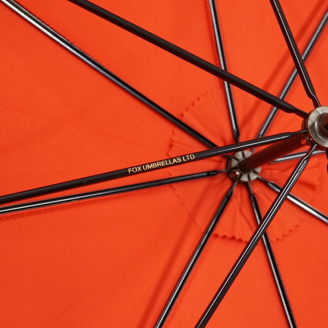 FOX UMBRELLAS(フォックスアンブレラズ)の傘 FOX UMBRELLAS フォックス アンブレラズ USED美品 細巻 レッド 赤 英国製 レザー手元 52cm KR S0514 レディースのファッション小物(傘)の商品写真