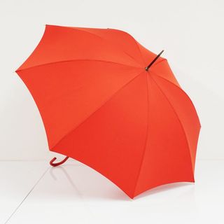 フォックスアンブレラズ(FOX UMBRELLAS)の傘 FOX UMBRELLAS フォックス アンブレラズ USED美品 細巻 レッド 赤 英国製 レザー手元 52cm KR S0514(傘)