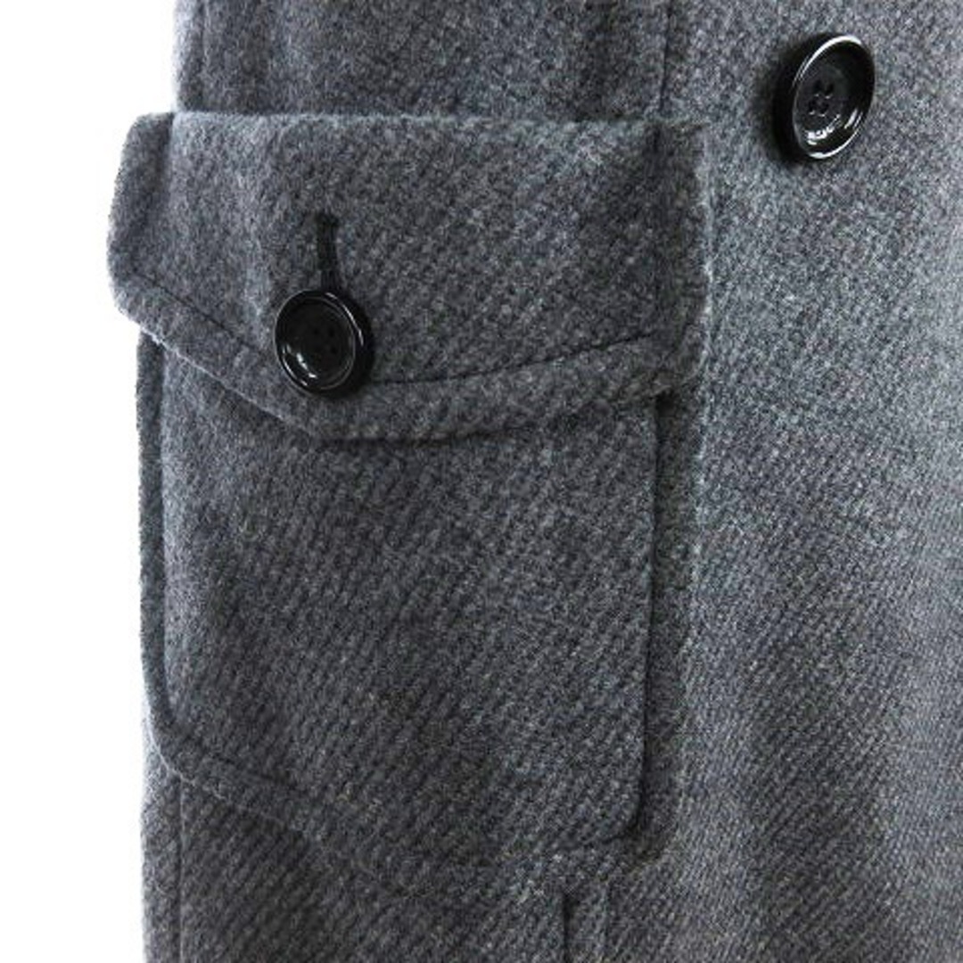 BRAHMIN(ブラーミン)のブラーミン フーデッドコート ロング ファー ウール アンゴラ混 グレー M レディースのジャケット/アウター(その他)の商品写真