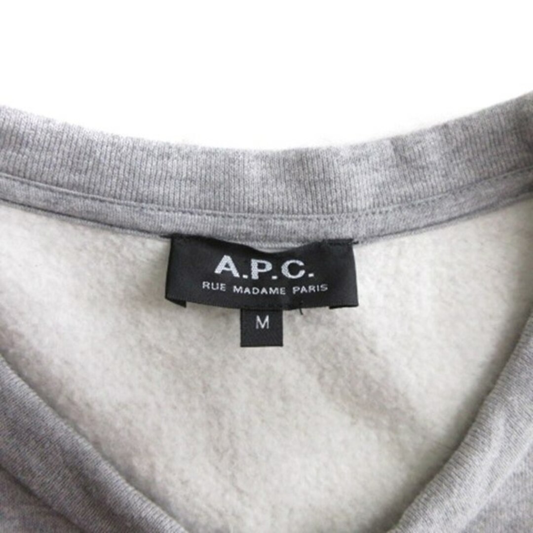 A.P.C(アーペーセー)のアーペーセー ブランドネームプリント スウェット トレーナー グレー M ■SM メンズのトップス(その他)の商品写真