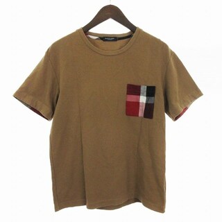 ブラックレーベルクレストブリッジ(BLACK LABEL CRESTBRIDGE)のブラックレーベルクレストブリッジ Tシャツ 半袖 ポケットチェック 茶系 M(Tシャツ/カットソー(半袖/袖なし))