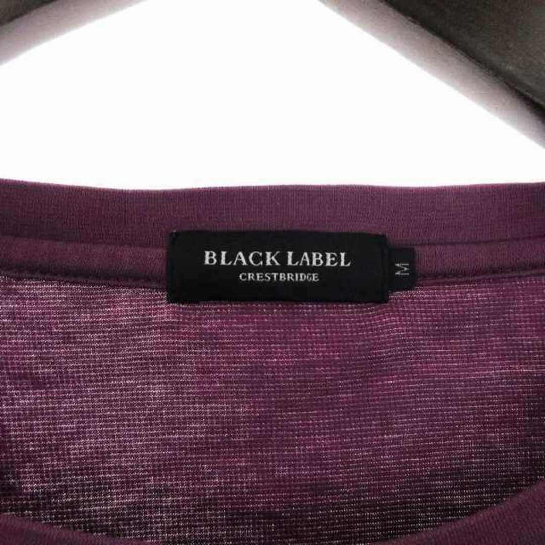 BLACK LABEL CRESTBRIDGE(ブラックレーベルクレストブリッジ)のブラックレーベルクレストブリッジ Tシャツ 長袖 ロゴ チェック 紫 M メンズのトップス(Tシャツ/カットソー(七分/長袖))の商品写真