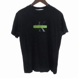 カルバンクラインジーンズ Tシャツ カットソー 半袖 プリント ロゴ 黒 XS(Tシャツ/カットソー(半袖/袖なし))