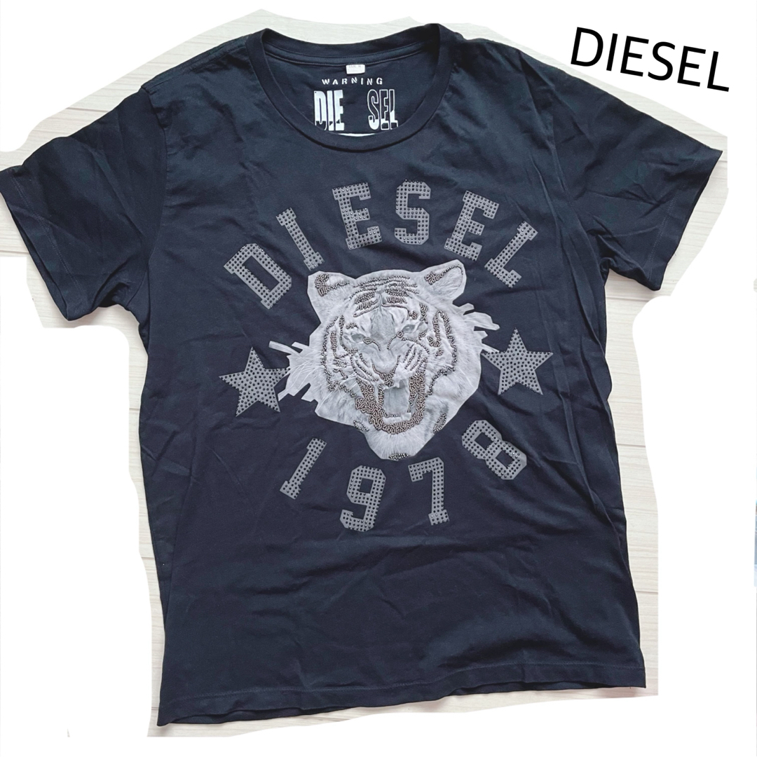 DIESEL(ディーゼル)のDIESEL ストーンタイガー 半袖 Tシャツ カットソー ビジュー メンズ メンズのトップス(Tシャツ/カットソー(半袖/袖なし))の商品写真