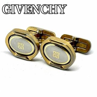 ジバンシィ(GIVENCHY)のGIVENCHY ジバンシー　カフスリンクス　ゴールド×ホワイト　ロゴ(カフリンクス)