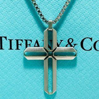 Tiffany & Co. - 希少 ティファニー ゼリージュ クロス ネックレス スチール★869