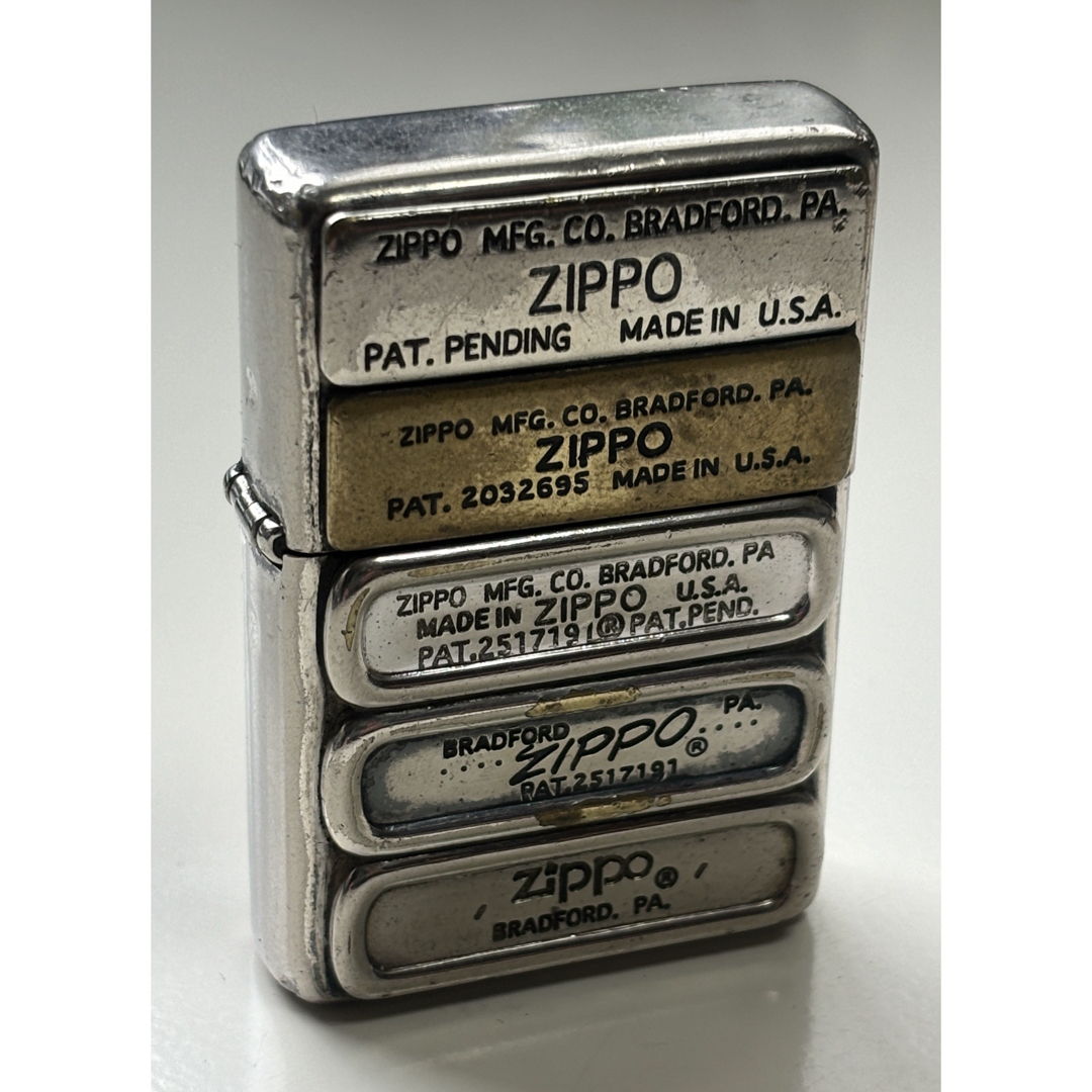 ZIPPO(ジッポー)のZippo/ジッポ/ライター/限定/ボトムズスタンプ/ビンテージ/シルバー/レア メンズのファッション小物(タバコグッズ)の商品写真