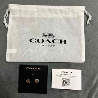 コーチ(COACH)のＣＯＡＣＨ　オープンサークルストーンストランド　ピアス(ピアス)