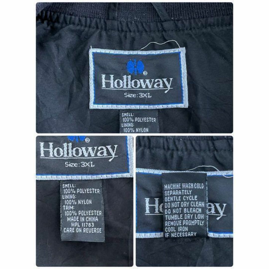 Holloway ウインドブレーカー　プルオーバー　チーム刺繍　黒　3XL メンズのジャケット/アウター(その他)の商品写真