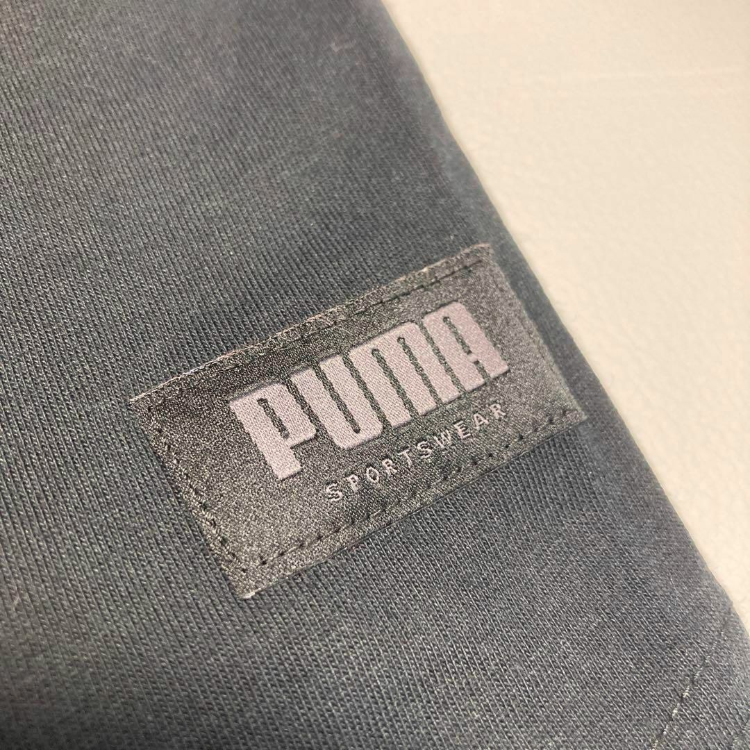 美品　プーマ　PUMA Tシャツ　黒　ブラック　ロゴ刺繍　XL スポーツ　半袖 レディースのトップス(Tシャツ(半袖/袖なし))の商品写真