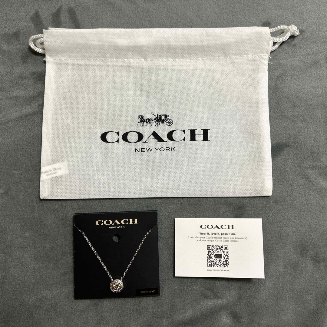 COACH(コーチ)のＣＯＡＣＨ　オープンサークルストーンストランド　ネックレス レディースのアクセサリー(ネックレス)の商品写真