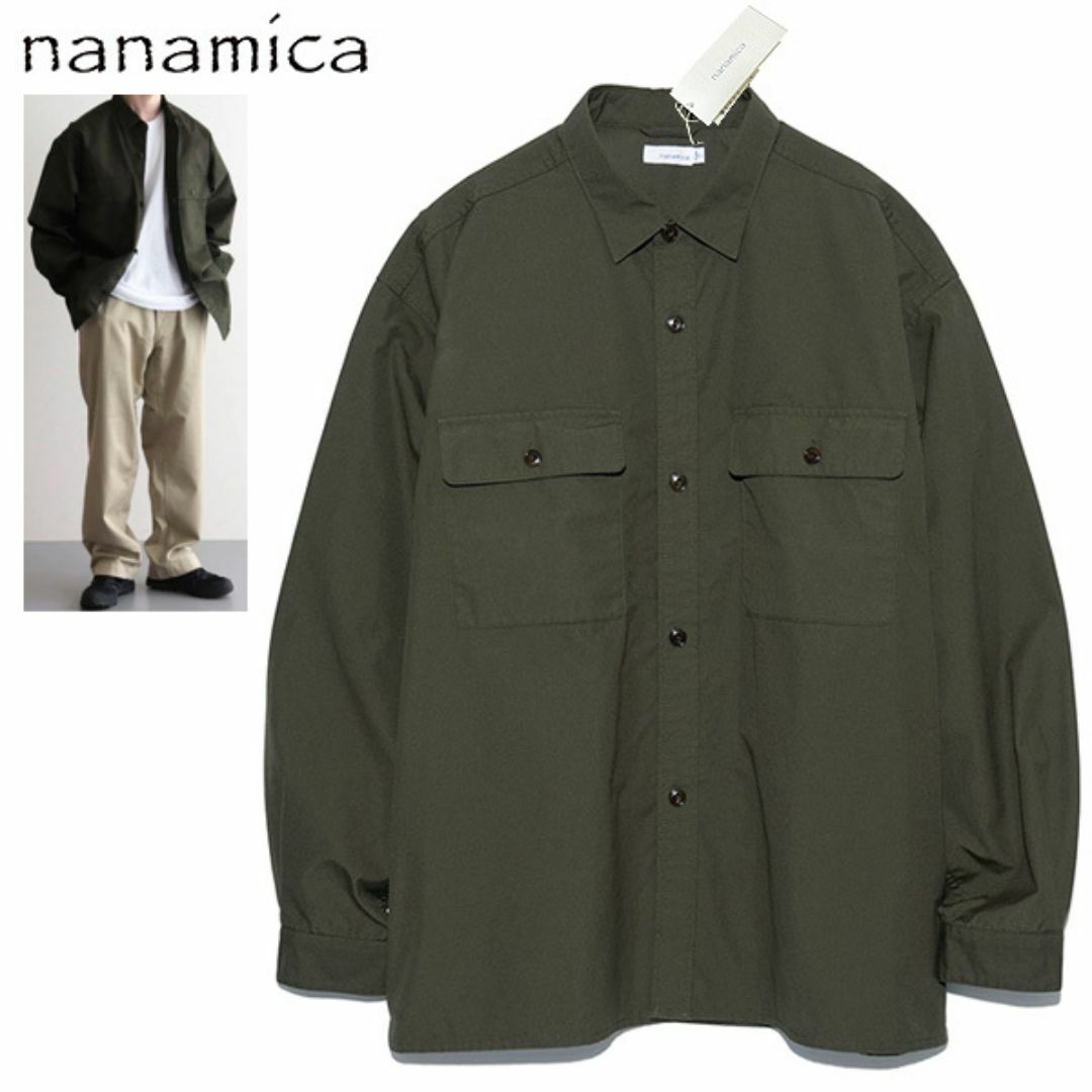 nanamica(ナナミカ)の新品 XL ナナミカ ユーティリティ ライトウィンドシャツ ワーク長袖シャツ  メンズのトップス(シャツ)の商品写真