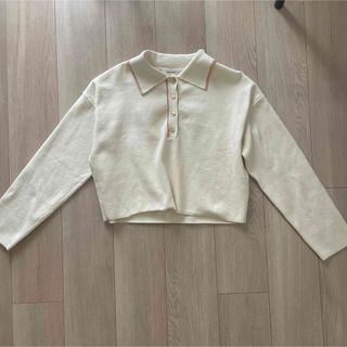 マウジー(moussy)のMOUSSY CROPPED LOOSE ニットポロ(ニット/セーター)