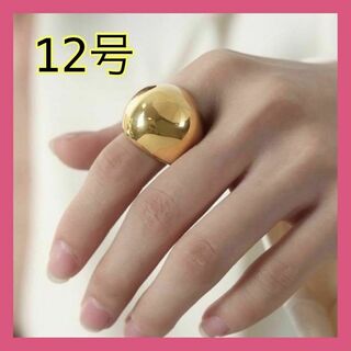 034b9ゴールドリング指輪ゴールド　ゴールド　アクセサリー　石　プチプラ(リング(指輪))
