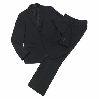 カルバンクライン(Calvin Klein)のカルバンクライン ヘアラインストライプ入り シングルスーツ ブラック(セットアップ)