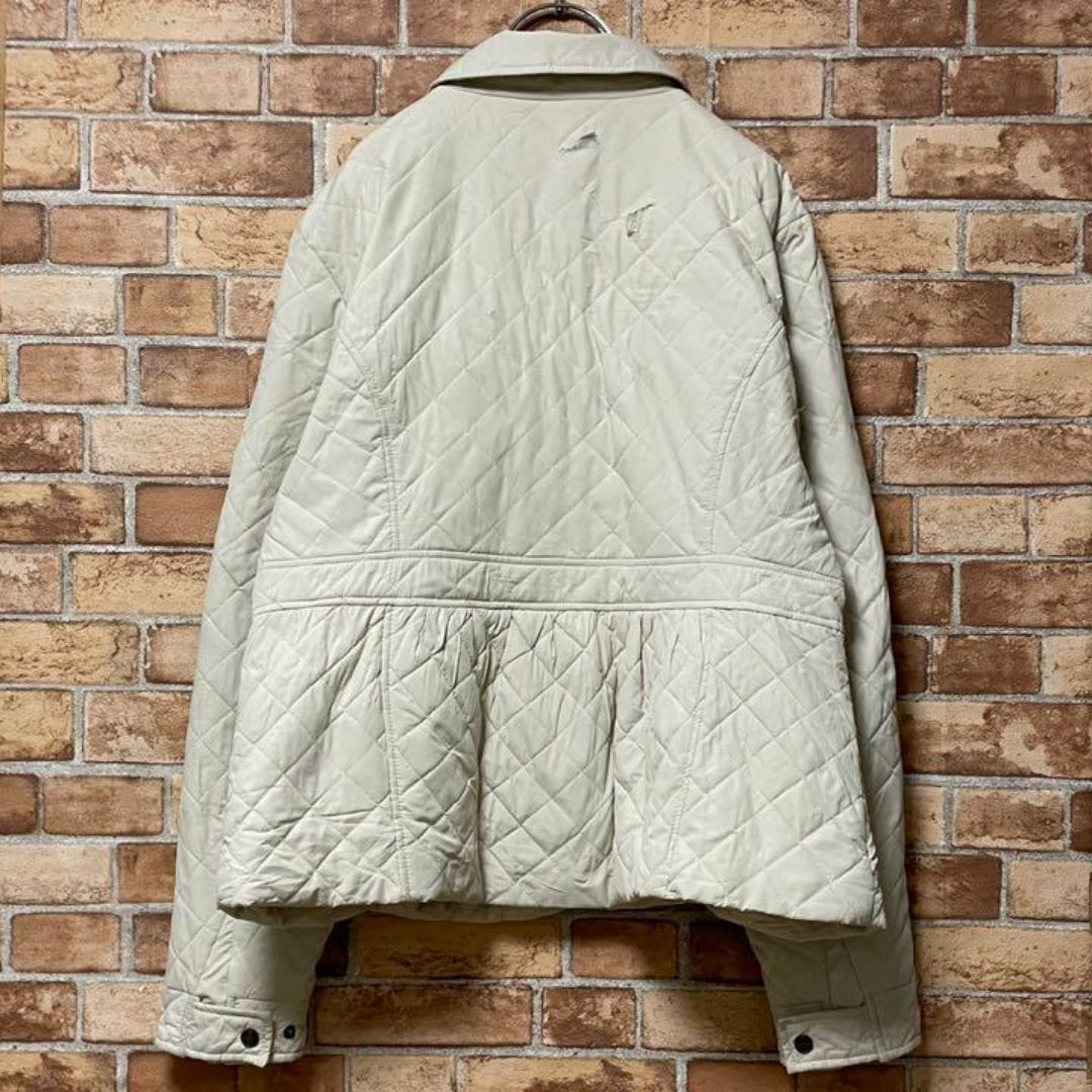 ローレンラルフローレン　キルティングジャケット　オフホワイト　古着女子　XL レディースのジャケット/アウター(ブルゾン)の商品写真