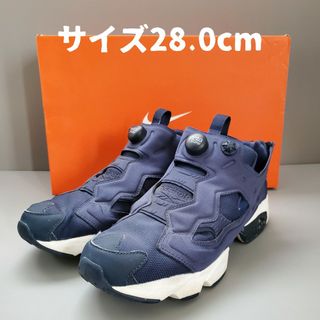 リーボック(Reebok)のリーボック REEBOK OG 紺×白 インスタポンプフューリー(スニーカー)