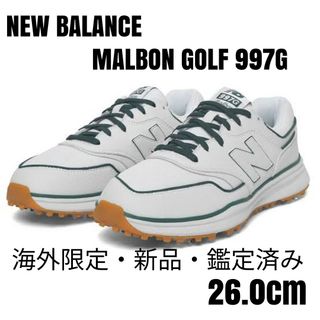 ニューバランス(New Balance)のニューバランス MALBON GOLF X 997Gホワイトグリーン 26.0(シューズ)