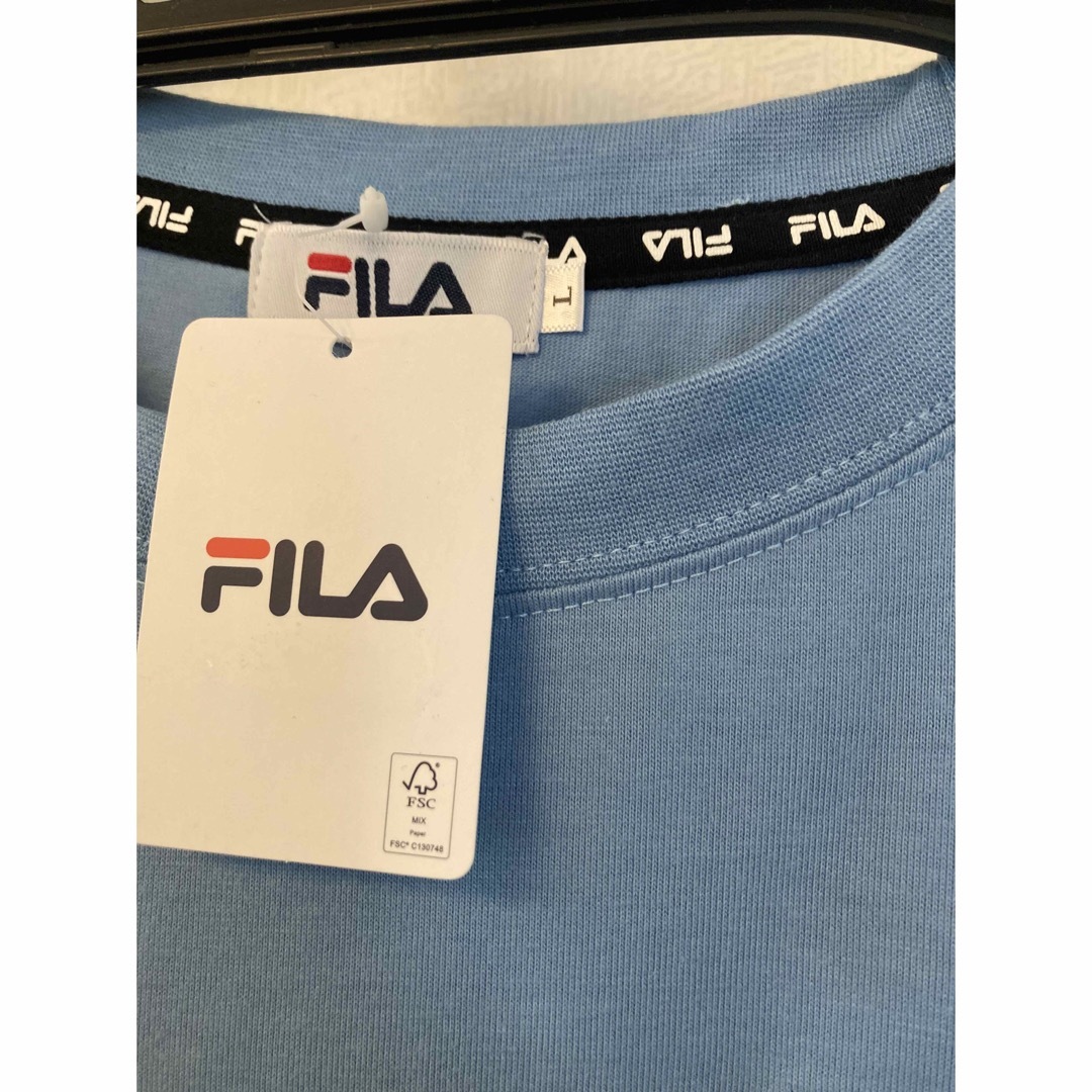 FILA(フィラ)の新品✨タグ付き♪FILA　Tシャツ　Lサイズ　ブルー系　大特価‼️ メンズのトップス(Tシャツ/カットソー(半袖/袖なし))の商品写真