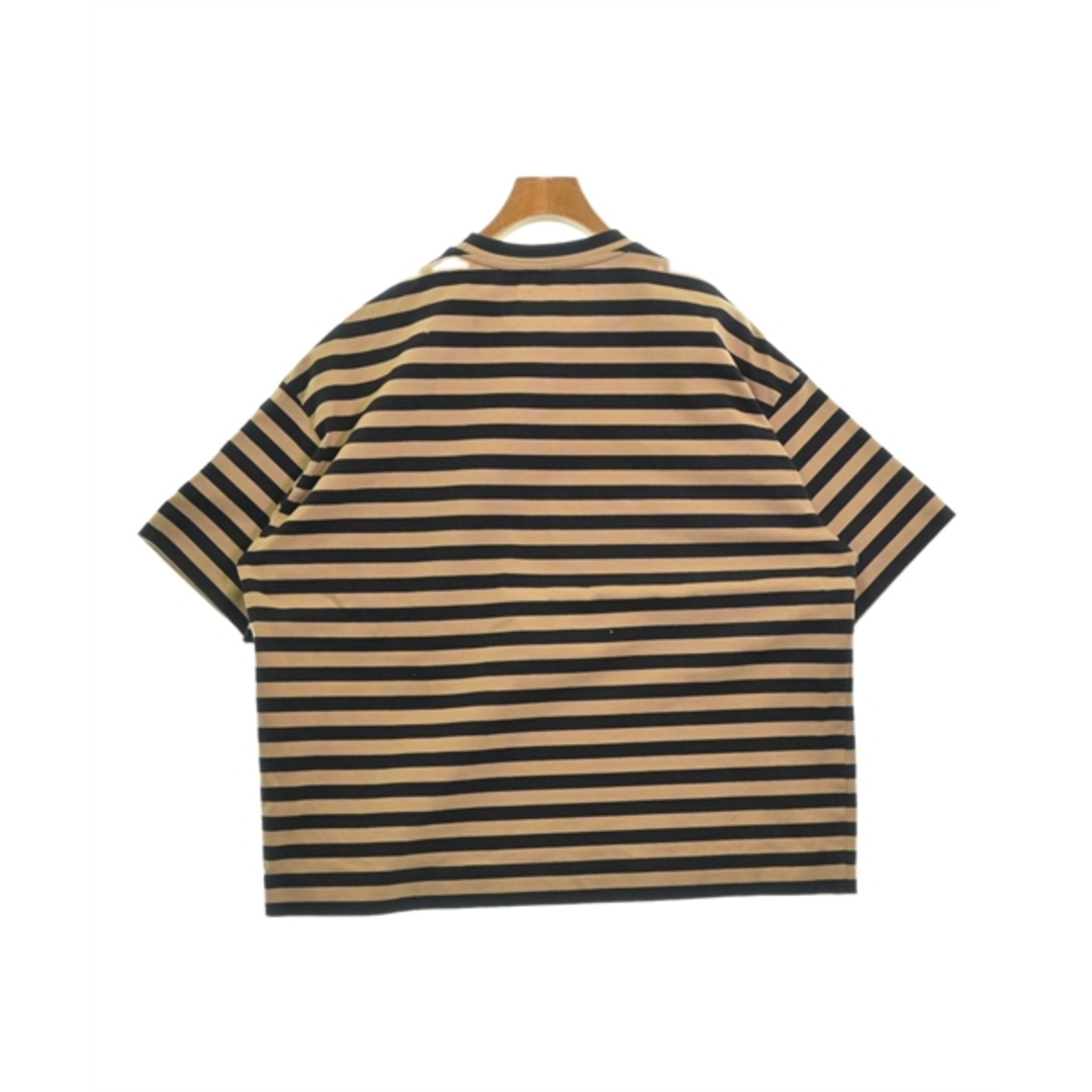 Jil Sander(ジルサンダー)のJIL SANDER Tシャツ・カットソー M キャメルx黒(ボーダー) 【古着】【中古】 メンズのトップス(Tシャツ/カットソー(半袖/袖なし))の商品写真