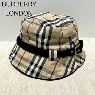 BURBERRY - 【バーバリーロンドン】バケットハット　ノバチェック　ベルト　コットン100％　L