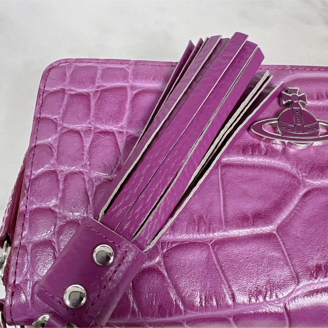 Vivienne Westwood(ヴィヴィアンウエストウッド)の《未使用品》ヴィヴィアンウエストウッド 長財布 クロコ型押し タッセル オーブ レディースのファッション小物(財布)の商品写真