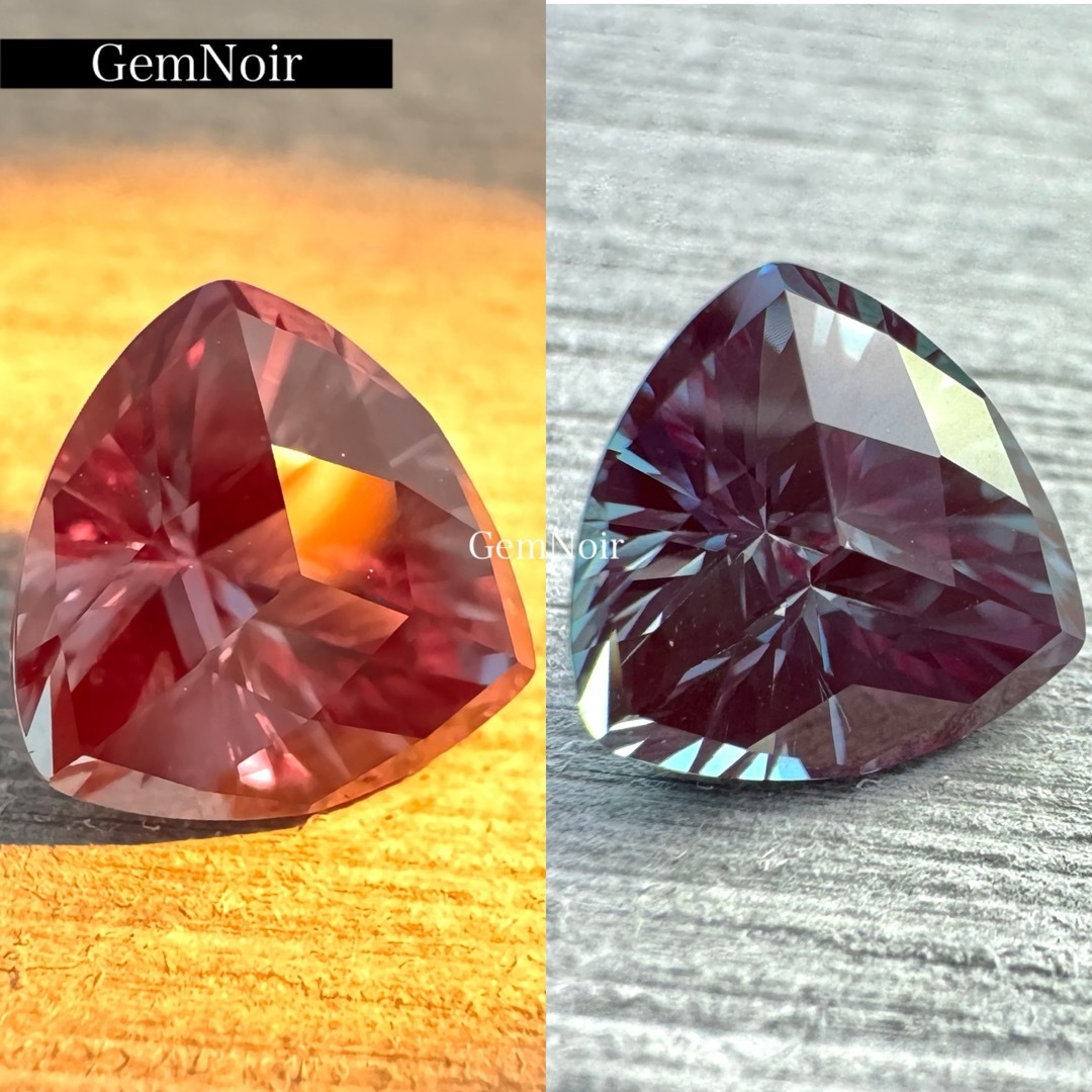 1.5ct 合成アレキサンドライト カラーチェンジ 特殊トリリアントカット レディースのアクセサリー(その他)の商品写真