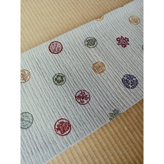 リバーシ浴衣帯/半幅帯　カラフル古典紋(浴衣帯)