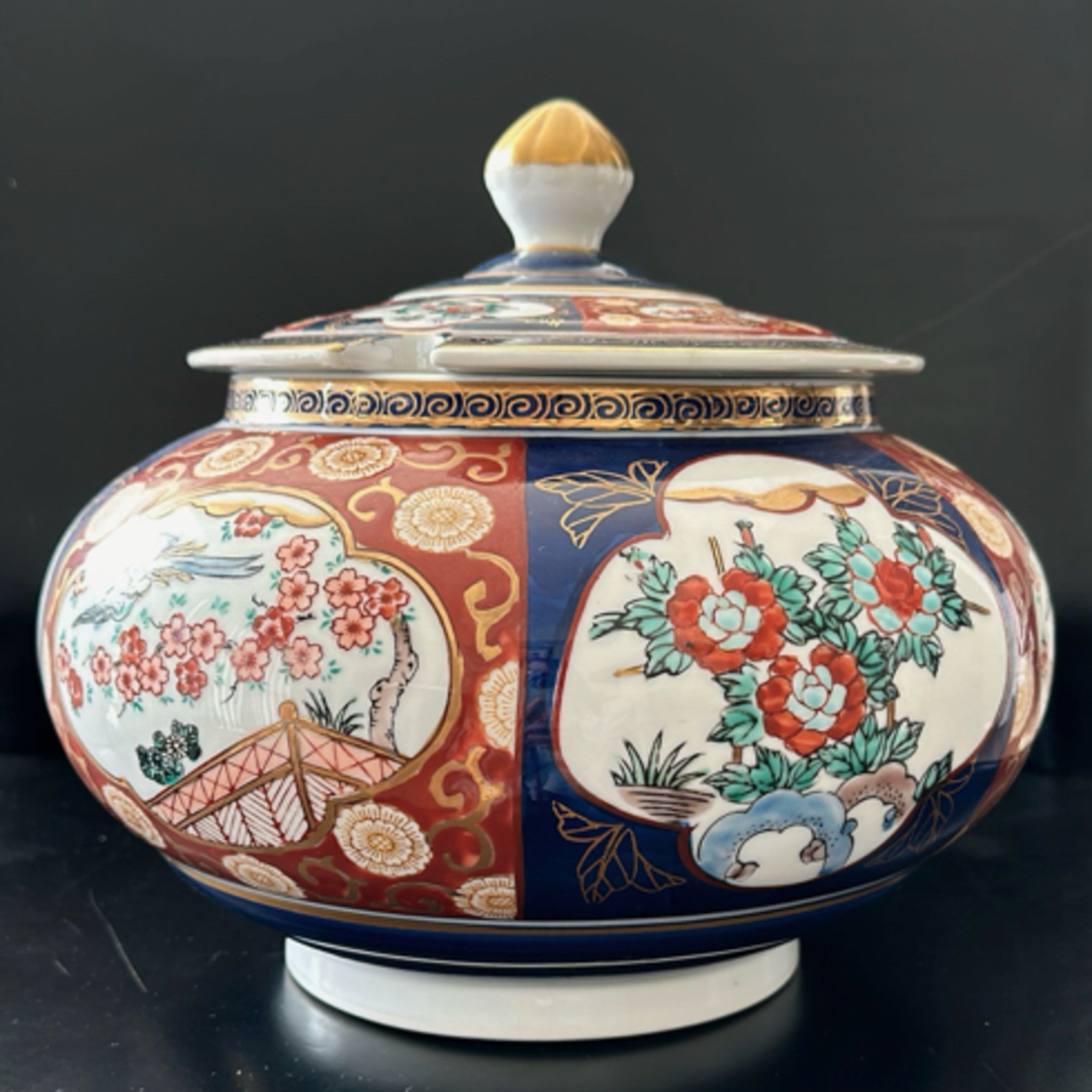 GOLD IMARI　骨董品　伊万里焼 大壺　有田　茶道具　水差 エンタメ/ホビーの美術品/アンティーク(陶芸)の商品写真