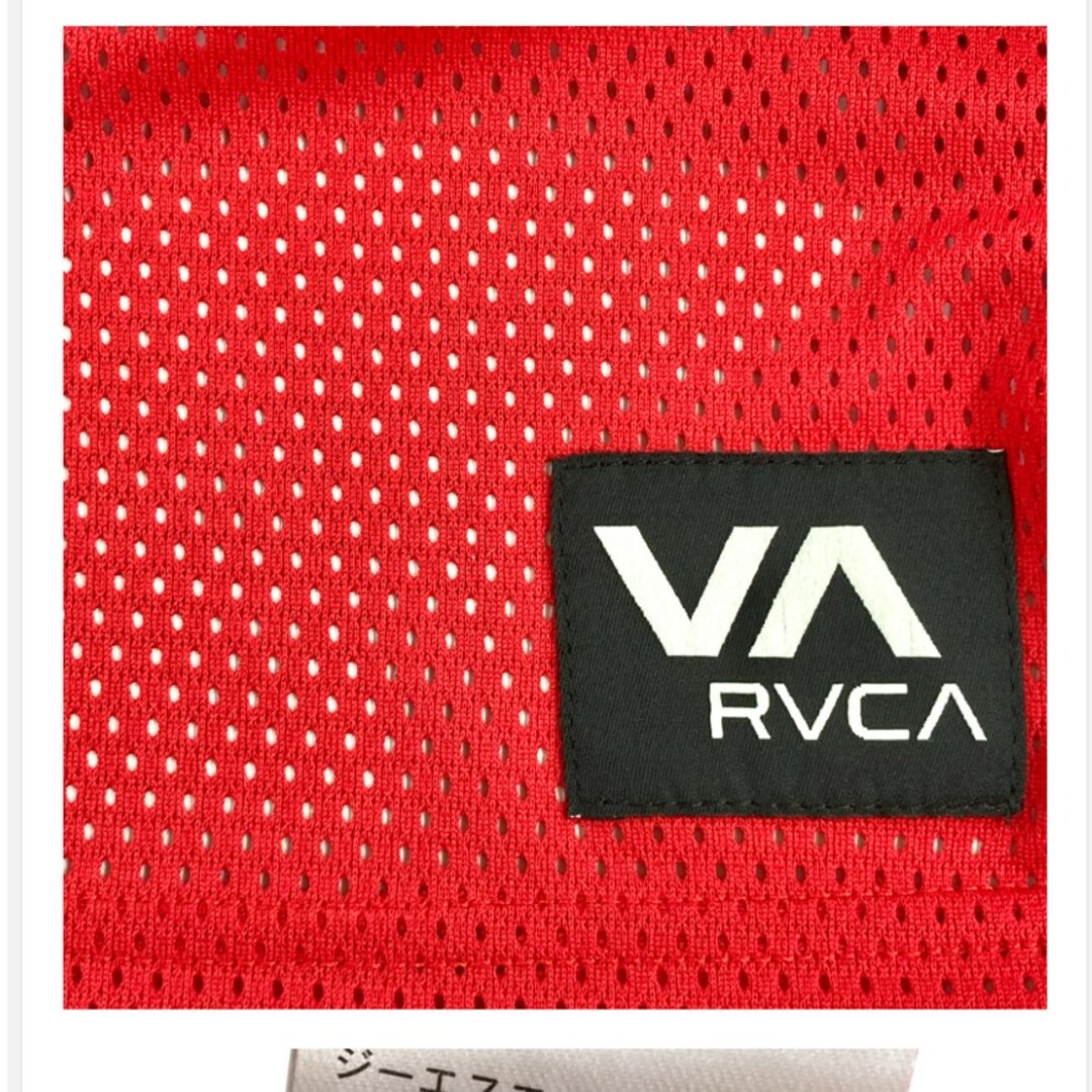 RVCA(ルーカ)のタグ付き ルーカ トップス メッシュ ロゴ Tシャツ ユニセックス レッド S メンズのトップス(Tシャツ/カットソー(半袖/袖なし))の商品写真