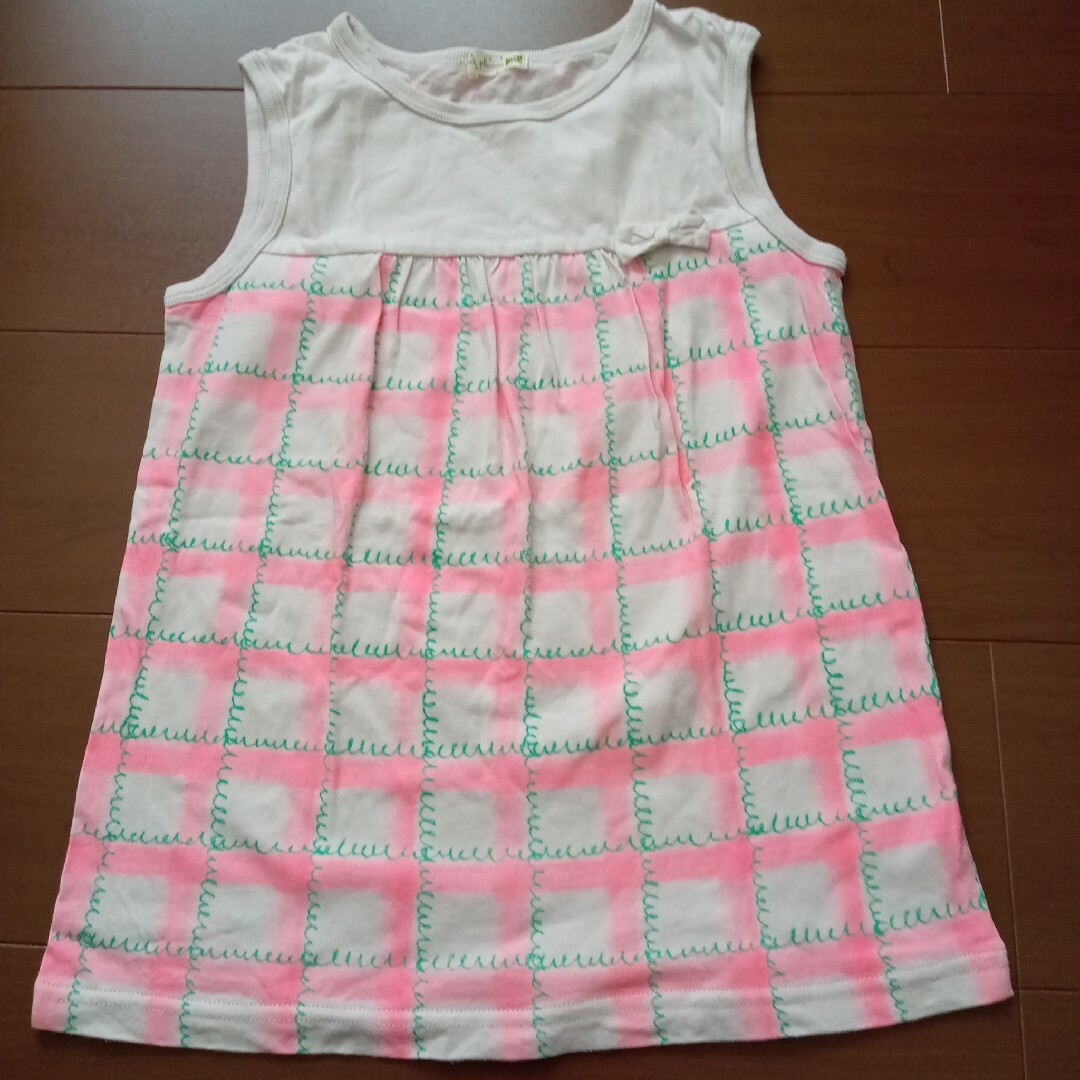 KP(ニットプランナー)の【KP】チェック柄ノースリーブ　140 キッズ/ベビー/マタニティのキッズ服女の子用(90cm~)(Tシャツ/カットソー)の商品写真