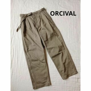 ORCIVAL - 良品 ORCIVAL オーシバル チノパン ベルテッド タック パンツ 日本製