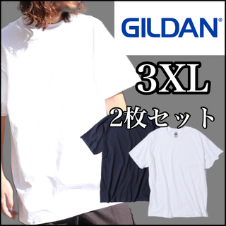 ギルタン(GILDAN)の新品 ギルダン 6oz ウルトラコットン 無地 半袖Tシャツ 白黒2枚 3XL(Tシャツ/カットソー(半袖/袖なし))