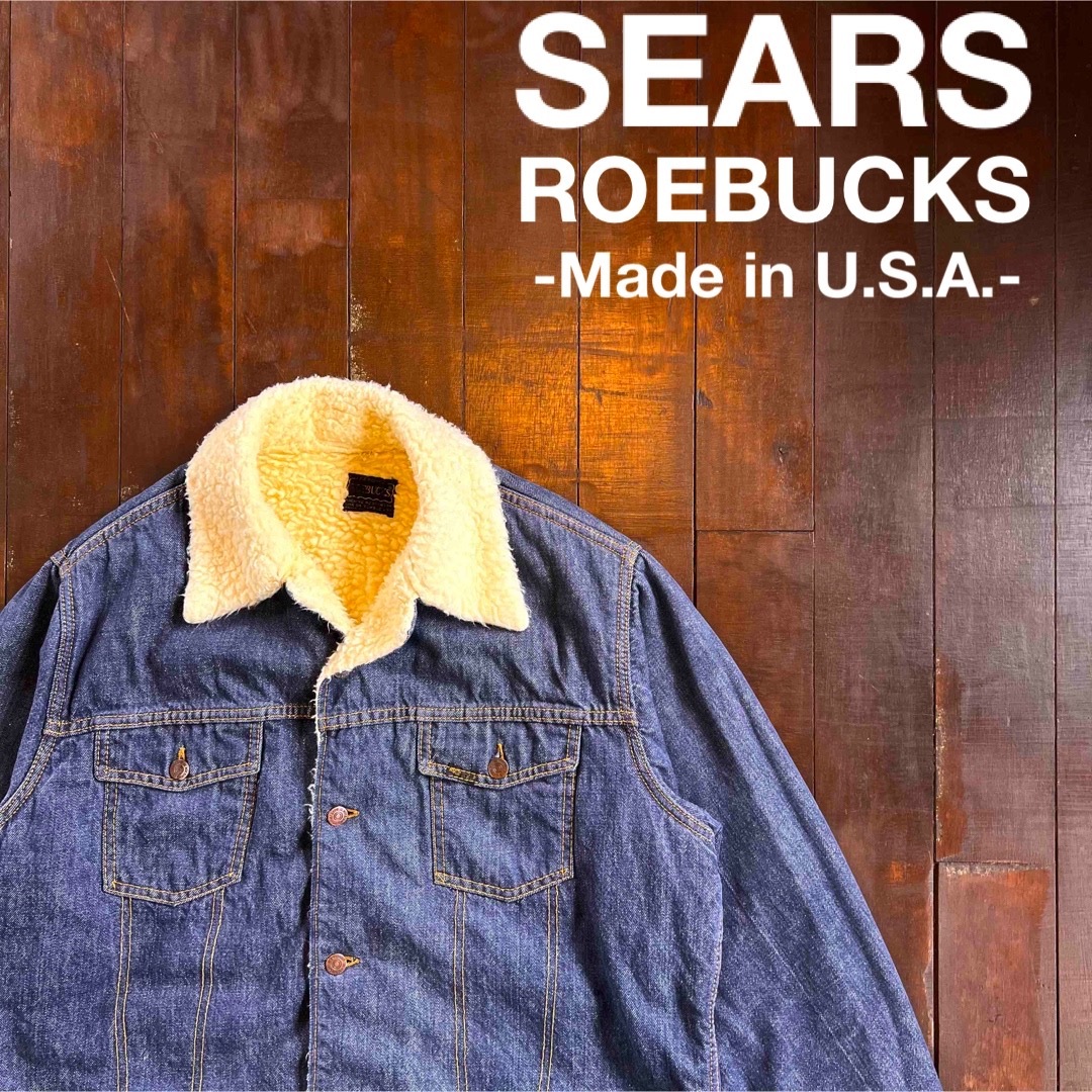 美品【SEARS ROEBUCKS シアーズ ローバック】70sデニムジャケット メンズのジャケット/アウター(Gジャン/デニムジャケット)の商品写真