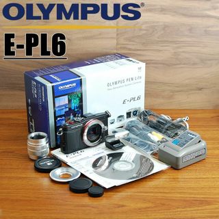 オリンパス(OLYMPUS)のOLYMPUS PEN E-PL6 ブラック MF単焦点レンズセット(コンパクトデジタルカメラ)