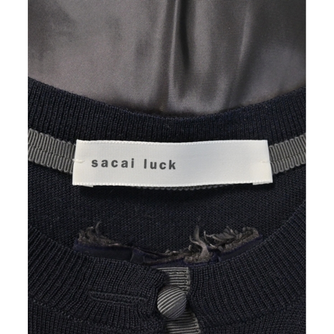 sacai luck(サカイラック)のsacai luck サカイラック カーディガン 2(M位) 紺 【古着】【中古】 レディースのトップス(カーディガン)の商品写真