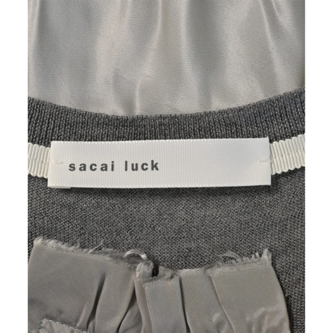 sacai luck(サカイラック)のsacai luck サカイラック カーディガン 2(M位) グレー 【古着】【中古】 レディースのトップス(カーディガン)の商品写真