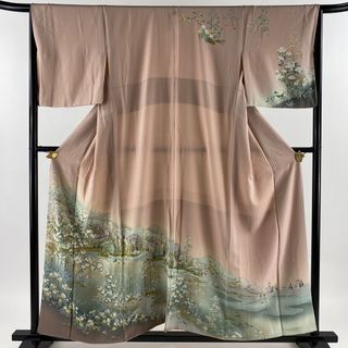ロング丈 和装コート 被布衿 竹縞模様 濃ピンク 正絹 1CM8の通販 by ロング丈 和装コート 被布衿 竹縞模様 濃ピンク 正絹 1CM8の通販 by