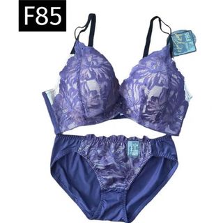 ♡ブラジャー＆ショーツセット♡ F85 紫(ブラ&ショーツセット)