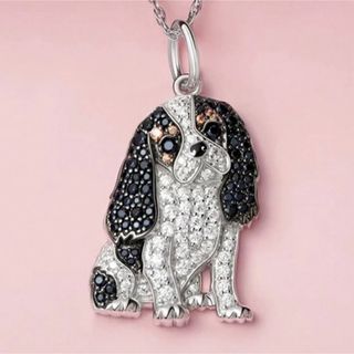 新品 キャバリア 犬 ネックレス ペンダント アクセサリー(ネックレス)