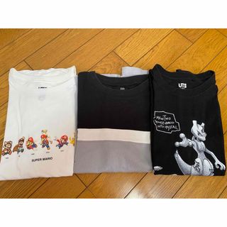 ユニクロ(UNIQLO)のUNIQLO  半袖Tシャツ3枚　140cm(Tシャツ/カットソー)