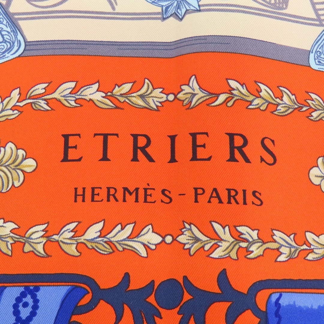 Hermes(エルメス)のHERMES カレ90 ETRIERS 鐙柄 馬具柄 スカーフ シルク レディース レディースのファッション小物(バンダナ/スカーフ)の商品写真