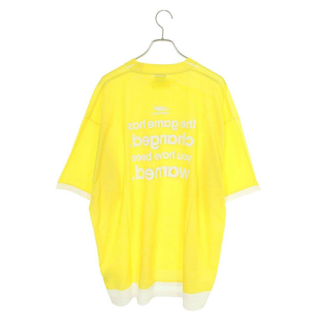 VETEMENTS(ヴェトモン)のヴェトモン  23AW  GAMECHANGING T-SHIRT / YEL UE54TR500Y ゲームチェンジTシャツ メンズ S メンズのトップス(Tシャツ/カットソー(半袖/袖なし))の商品写真